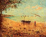 Alfred Stevens Une Plage En Normandie painting